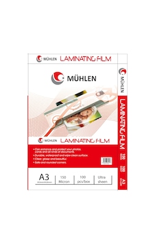 Mühlen Laminasyon Makinesi Filmi 150 Mc A3 1 Paket 100 Adet Mühlen Laminasyon Makinesi Filmi 150 Mc A3 1 Paket 100 Adet