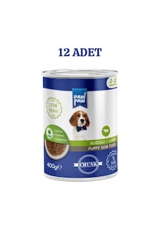 Pawpaw Kuzulu Jöleli Yavru Köpek Maması 400 Gr X 12 Adet Pawpaw Kuzulu Jöleli Yavru Köpek Maması 400 Gr X 12 Adet