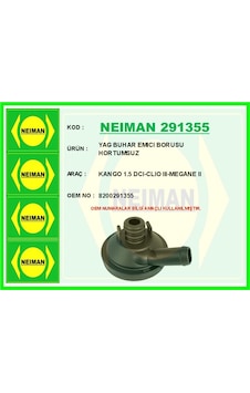 Neıman 291355 Yağ Buhar Emici Renault Kangoo 05 Clıo Iıı 05 Megane Iı 02 08 Scenıc Iı 02 08 1.5dci 2.0 8200291355-8200184165