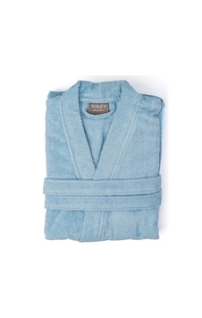 Soley HV.KIMONO.01 %100 Pamuklu Kimono Bornoz Mavi Soley HV.KIMONO.01 %100 Pamuklu Kimono Bornoz Mavi