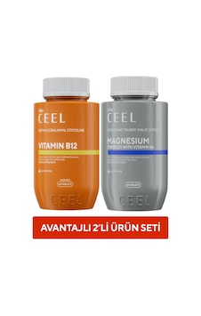 Vita Ceel B12 Dilaltı + Magnezyum Takviye Edici Gıda 2 x 60 Tablet