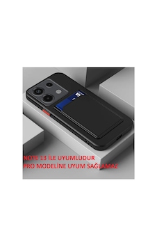 Fibaks Redmi Note 13 4g Uyumlu Kılıf Kamera Korumalı Arkası Kartlıklı Cüzdanlı Kırmızı Tuşlu Siyah Kapak Fibaks Redmi Note 13 4g Uyumlu Kılıf Kamera Korumalı Arkası Kartlıklı Cüzdanlı Kırmızı Tuşlu Siyah Kapak