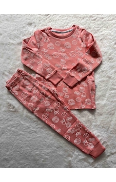 Bibaby Winter İs Good Pijama Takımı Somon Bibaby Winter İs Good Pijama Takımı Somon