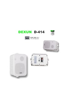 Dexun D-414t Trafolu 4 İnç Duvar Tipi 210x135x113 Ebat Beyaz Kasa Hoparlör
