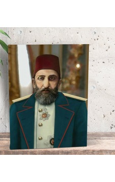 Bk Gift Sultan Iı Abdülhamid Han Tasarımlı Dekoratif Mini Kanvas Tablo 15x20cm-7 Bk Gift Sultan Iı Abdülhamid Han Tasarımlı Dekoratif Mini Kanvas Tablo 15x20cm-7