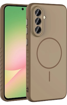 Samsung Uyumlu Galaxy A36 Kılıf M-safe Şarj Özellikli Zore Tea Kapak Gold Samsung Uyumlu Galaxy A36 Kılıf M-safe Şarj Özellikli Zore Tea Kapak Gold