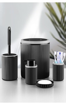 Koçtaş 5 Li Banyo Seti Siyah