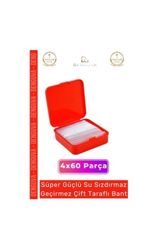 Süper Güçlü Yapışkan Kolay Çıkarılabilir Çok Amaçlı 60 Parça Çift Taraflı Şeffaf Bant 4 Adet