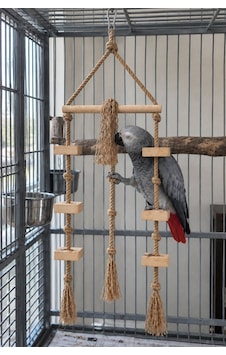 Mivra Pets Papağan Oyun Parkuru 80 Cm Ahşap Jüt Mivra Pets Papağan Oyun Parkuru 80 Cm Ahşap Jüt