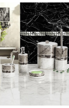 Garnsey 5'li Banyo Seti - Gri-7593 Garnsey 5'li Banyo Seti - Gri-7593