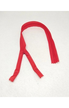 40 Cm Gizli Abiye Fermuarı - Kırmızı