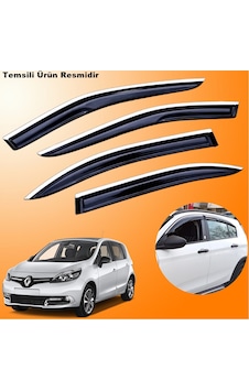 Renault Scenic 3 Mügen Cam Rüzgarlığı Abs Krom Nikelajlı Cam Rüzgarlığı 2009 Sonrası 4 Lü Set Renault Scenic 3 Mügen Cam Rüzgarlığı Abs Krom Nikelajlı Cam Rüzgarlığı 2009 Sonrası 4 Lü Set