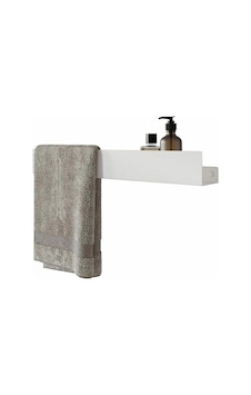 lyla concept Loya Paslanmaz Metal Banyo Şampuan Raf Ünitesi Havlu Askılı Beyaz lyla concept Loya Paslanmaz Metal Banyo Şampuan Raf Ünitesi Havlu Askılı Beyaz