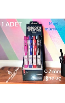 Desenli Basmalı Mavi Renk Jel Mürekkepli Tükenmez Kalem 1 Adet Karma Desenli Basmalı Mavi Renk Jel Mürekkepli Tükenmez Kalem 1 Adet Karma