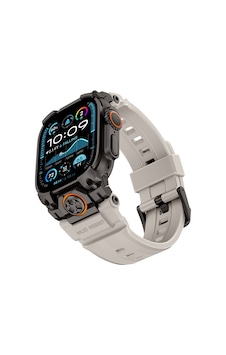 Watch Ultra 49mm Uyumlu Mohseven İwatch Armor Silikon Kordon Siyah-beyaz Watch Ultra 49mm Uyumlu Mohseven İwatch Armor Silikon Kordon Siyah-beyaz
