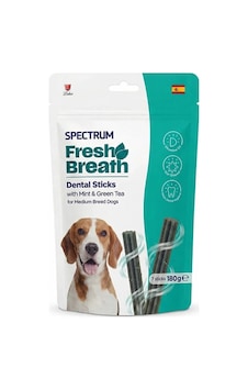 Spectrum Fresh Breath Dental Sticks Naneli Ve Yeşil Çaylı Orta Irk Köpek Ödül Maması 180gr Spectrum Fresh Breath Dental Sticks Naneli Ve Yeşil Çaylı Orta Irk Köpek Ödül Maması 180gr