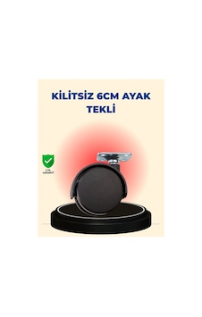 Masa Ve Sehpa İçin 6 Cm Kilitsiz Ayak Tekli Kırmızı Kırmızı