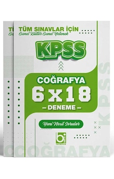 2026 Kpss Tüm Sınavlar İçin Coğrafya 6 X 18 Deneme Sınavı Bigelio