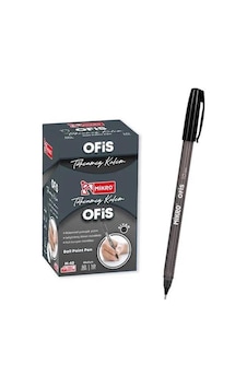 Mikro Tükenmez Kalem Ofis Tipi M-40 Siyah Siyah