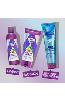 Aussie Sos Blonde & Hydrate Açık Renk Boyalı, Röfleli Ve Gri Saçlar İçin Saç Kremi 350ml Aussie Sos Blonde & Hydrate Açık Renk Boyalı, Röfleli Ve Gri Saçlar İçin Saç Kremi 350ml