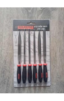 Solestar 6'lı Üçgen Yuvarlak Kare Düz Yassı 18 Cm Eğe Seti
