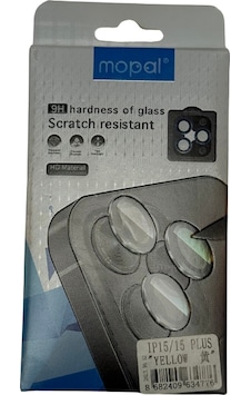 Apple Uyumlu iPhone 15 / 15 Plus Lens Koruma Sarı Sarı