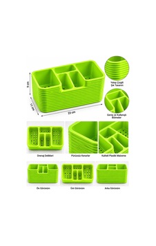 Modern Diş Fırçası Diş Macunu Vb. Çok Amaçlı Organizer 3 D Tasarım Yeşil Yeşil Modern Diş Fırçası Diş Macunu Vb. Çok Amaçlı Organizer 3 D Tasarım Yeşil Yeşil