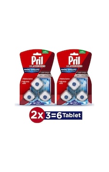 Pril Çift Etkili Bulaşık Makinesi Temizleyici 3'lü Tablet x 2 Pril Çift Etkili Bulaşık Makinesi Temizleyici 3'lü Tablet x 2