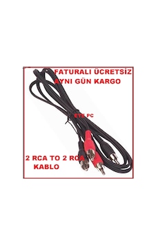 Ses Kablosu 2Rca 2 Rca Uçlu 1.5 Metre Bir Buçuk Ses Kablosu 2Rca 2 Rca Uçlu 1.5 Metre Bir Buçuk