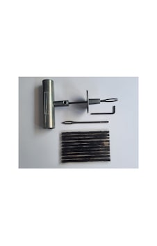 Dubleks Lastik Tamir Seti: 1 Metal Zamak Fitil Atma Aleti, 10 Adet 3x100mm Kısa Fitil Ve Yedek Uç 10 Yama Yapar Dubleks Lastik Tamir Seti: 1 Metal Zamak Fitil Atma Aleti, 10 Adet 3x100mm Kısa Fitil Ve Yedek Uç 10 Yama Yapar