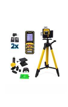 Butools 3 Eksen 12 Çizgi X2 Lazer Metre Yatay Dikey Gönye 360 D Gönye Lazer Trıpod Ayaklı Şarzlı