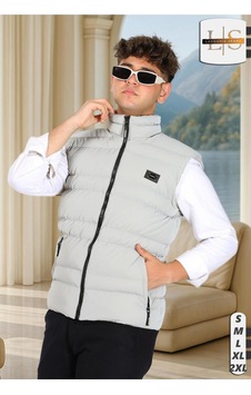 Lasgaris Jeans Erkek Şişme Yelek Gri