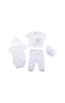 Cicim Ciccim Baby Zıbın Takımı Kral Kraliçe Puanlı Gri Ekru Cicim Ciccim Baby Zıbın Takımı Kral Kraliçe Puanlı Gri Ekru