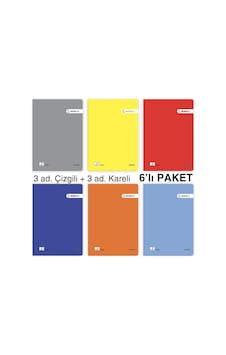 Etika A4 60 Yaprak Pp Kapaklı Tel Dikişli Defter 6'lı Karma Pak Diğer Etika A4 60 Yaprak Pp Kapaklı Tel Dikişli Defter 6'lı Karma Pak Diğer