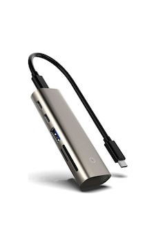 Qgeem Qg-uh05 6 İn 1 Type-c Hub 22 Cm Gri