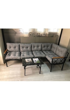 Miami Köşe Koltuk Takımı , 3+2 Balkon-bahçe-çay Seti-mutfak Köşesi Mermer Desen 70x50cm Sehpa Gri Miami Köşe Koltuk Takımı , 3+2 Balkon-bahçe-çay Seti-mutfak Köşesi Mermer Desen 70x50cm Sehpa Gri