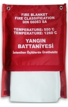 Çantalı Standart - Standart Yangın Battaniyesi Çantalı Standart - Standart Yangın Battaniyesi