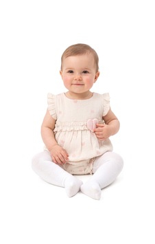Bebegen Kız Bebek Pembe Kalp Nakışlı Müslin Zıbın Tulum Çok Renkli Bebegen Kız Bebek Pembe Kalp Nakışlı Müslin Zıbın Tulum Çok Renkli