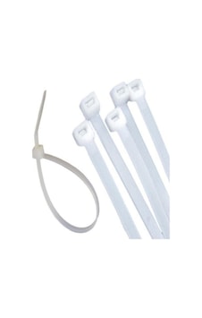 2x100 Adet 3.6x250 Mm Beyaz Cırt Kelepçe Kablo Bağı Klips 200 Adet 2x100 Adet 3.6x250 Mm Beyaz Cırt Kelepçe Kablo Bağı Klips 200 Adet