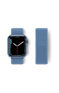 Apple Watch 42mm Hasırlı Cırtcırtlı Kordon - Mavi Apple Watch 42mm Hasırlı Cırtcırtlı Kordon - Mavi