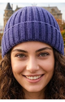 Uniquetrenders Kadın Fitilli Katlamalı Triko Kışlık Bere Mor Uniquetrenders Kadın Fitilli Katlamalı Triko Kışlık Bere Mor