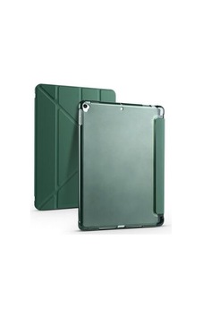 Aksesuarcim Apple iPad Uyumlu Pro 10.5 7. İle Uyumlu Kılıf Silikon Yumuşak Kalem Bölmeli Esnek 4 Farklı Stand Olabilen Tablet Kılıfı Koyu Yeşil Sku: Zeusb0fhj93467 Arka Kapak