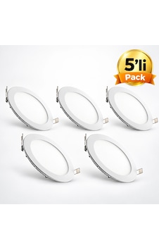 Horoz 15w Beyaz Kasa 2700k Slim Panel Led 5''li Pack Çok Renkli Horoz 15w Beyaz Kasa 2700k Slim Panel Led 5''li Pack Çok Renkli