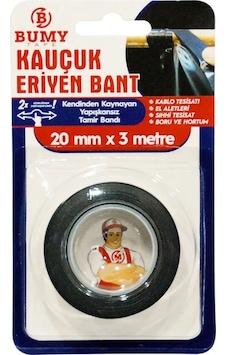 Bumy Kauçuk Eriyen Bant Siyah 20 Mm X 3 Metre