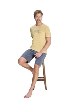 Over Sleep By Poleren Over Sleep 2384 Erkek Süprem Şort Yazlık Takım S-m-l-xl Sarı Over Sleep By Poleren Over Sleep 2384 Erkek Süprem Şort Yazlık Takım S-m-l-xl Sarı