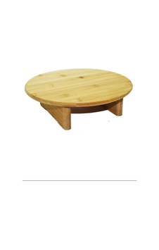 Jenerik Ahşap Kesim Tahtası Panosu 30 Cm. Yuvarlak Bambu Ayaklı Royaleks-10506 Çok Renkli