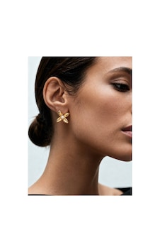 Pearl Collection Lily Pearl Gold İnci Çiçek Küpe Altın Altın Pearl Collection Lily Pearl Gold İnci Çiçek Küpe Altın Altın