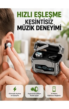 Hızlı Şarj Edilebilen Kablosuz Kulaklık Uzun Süreli Kullanım İçin Tasarlandı - 5000 Hızlı Şarj Edilebilen Kablosuz Kulaklık Uzun Süreli Kullanım İçin Tasarlandı - 5000