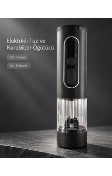 Mutfak Ve Sofra Kullanımına Uygun Çift Hazneli Elektrikli Tuz Karabiber Öğütücü Diğer Mutfak Ve Sofra Kullanımına Uygun Çift Hazneli Elektrikli Tuz Karabiber Öğütücü Diğer
