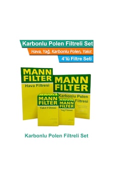 Kia Rio 1.5 Crdı Dizel Mann Filtre Bakım Seti 2009-2011 Hava+yağ+yakıt+karbonlu Polen Kia Rio 1.5 Crdı Dizel Mann Filtre Bakım Seti 2009-2011 Hava+yağ+yakıt+karbonlu Polen